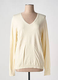 Pull coupe cintrée manches longues beige ÉTYMOLOGIE femme