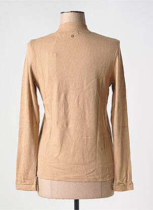Pull coupe cintrée manches longues beige ÉTYMOLOGIE femme