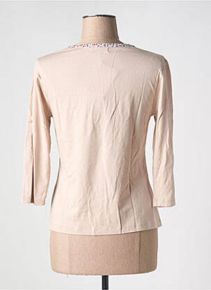 T-shirt manches 3/4 manches 3/4 beige SOIE POUR SOI femme