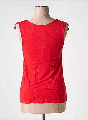 Top coupe cintrée sans manche rouge LEE COOPER femme