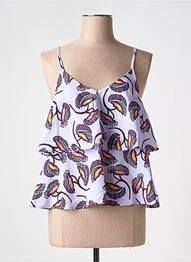 Top imprimé fantaisie fines bretelles violet OXBOW femme