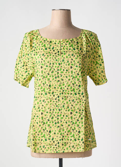 Blouse imprimé fantaisie manches courtes jaune AGATHE & LOUISE femme