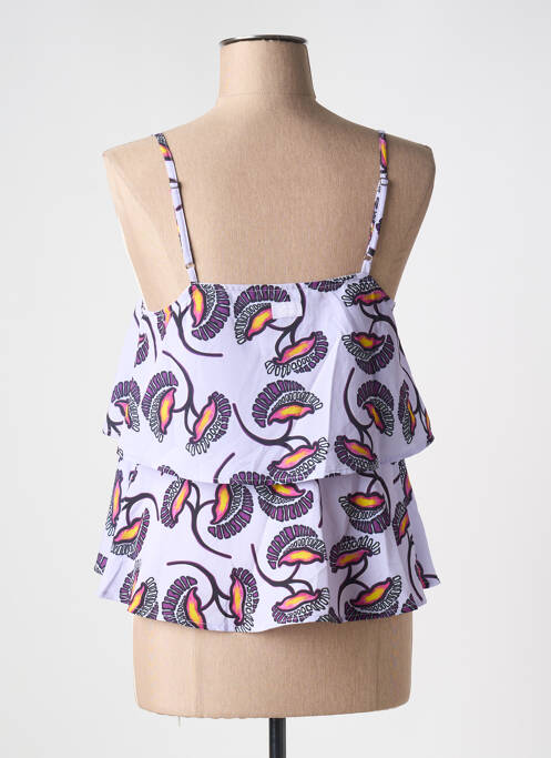 Top imprimé fantaisie fines bretelles violet OXBOW femme