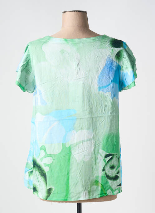 Chemisier manches courtes manches courtes vert AGATHE & LOUISE femme