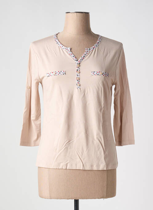 T-shirt beige SOIE POUR SOI pour femme