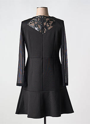 Robe mi-longue manches longues manches longues noir JUS D'ORANGE femme