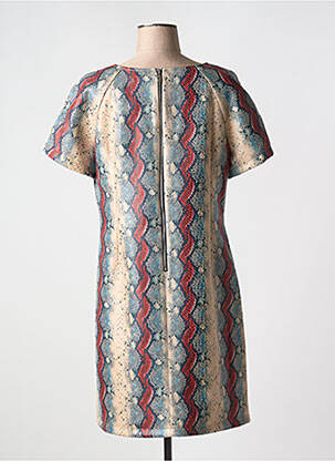 Robe mi-longue manches courtes manches courtes beige JUS D'ORANGE femme