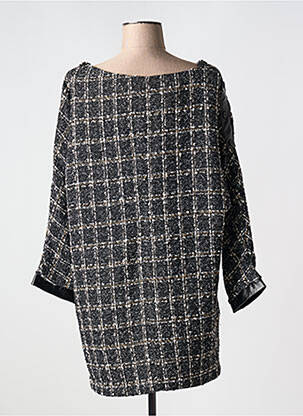 Robe courte manches longues manches longues noir JEFF GALLANO femme