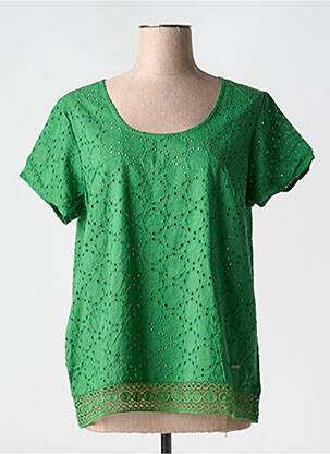 Top manches courtes manches courtes vert AGATHE & LOUISE femme