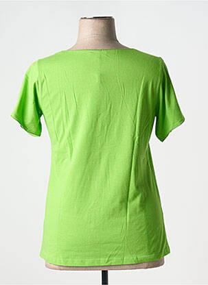 T-shirt col v manches courtes vert AGATHE & LOUISE femme