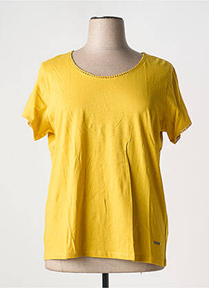 T-shirt stretch manches courtes jaune AGATHE & LOUISE femme