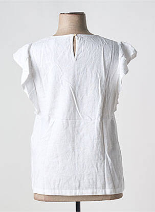 Blouse manches courtes manches courtes blanc ÉTYMOLOGIE femme