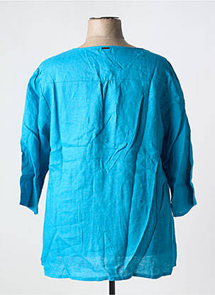 Tunique manches longues tissage crêpe bleu AGATHE & LOUISE femme