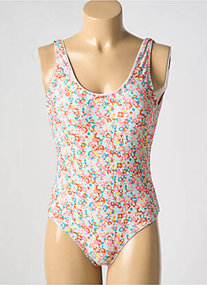 Maillot de bain 1 pièce effet matière satinée orange OXBOW femme