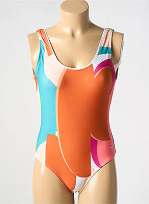 Maillot de bain 1 pièce imprimé fantaisie orange OXBOW femme