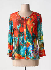 Gilet manches longues orange BLEU D'AZUR pour femme seconde vue