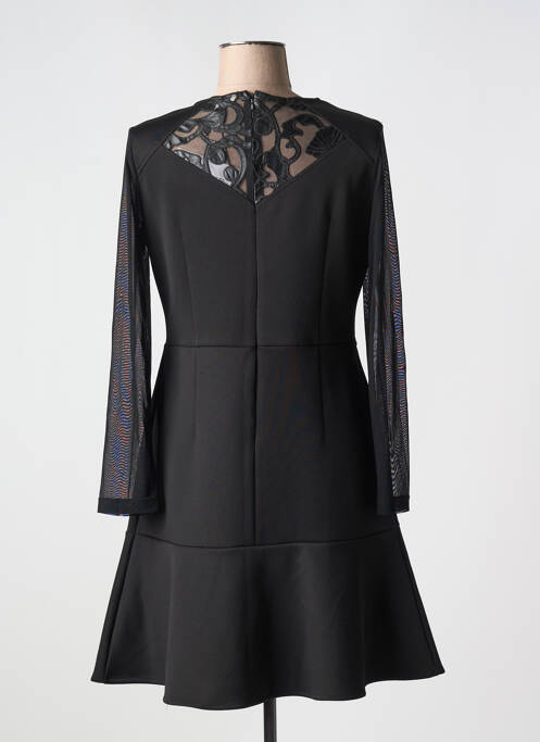 Robe mi-longue manches longues manches longues noir JUS D'ORANGE femme