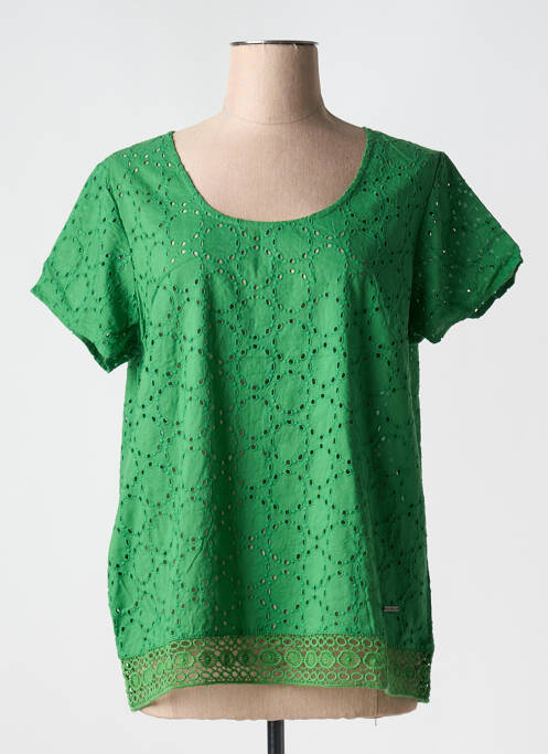 Top manches courtes manches courtes vert AGATHE & LOUISE femme