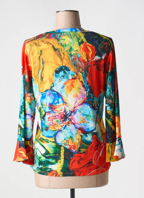 Gilet manches longues orange BLEU D'AZUR femme