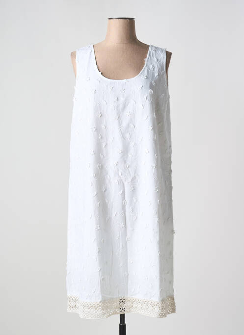 Robe mi-longue blanc AGATHE & LOUISE pour femme