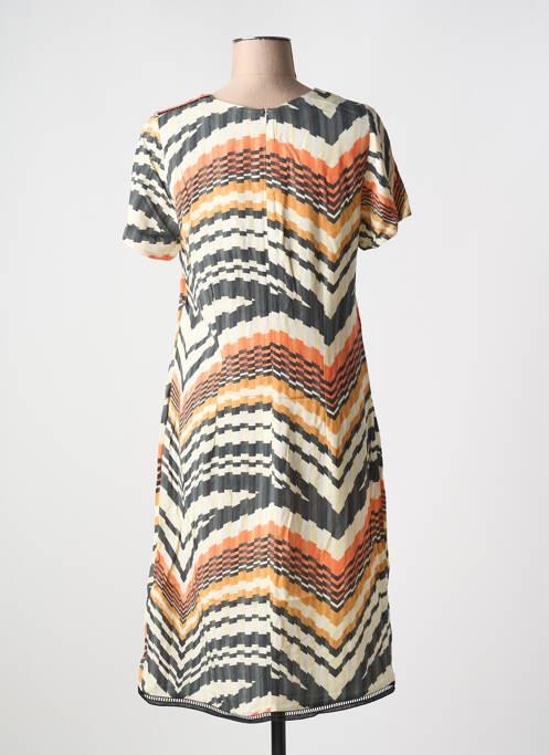 Robe mi-longue orange IMPULSION pour femme