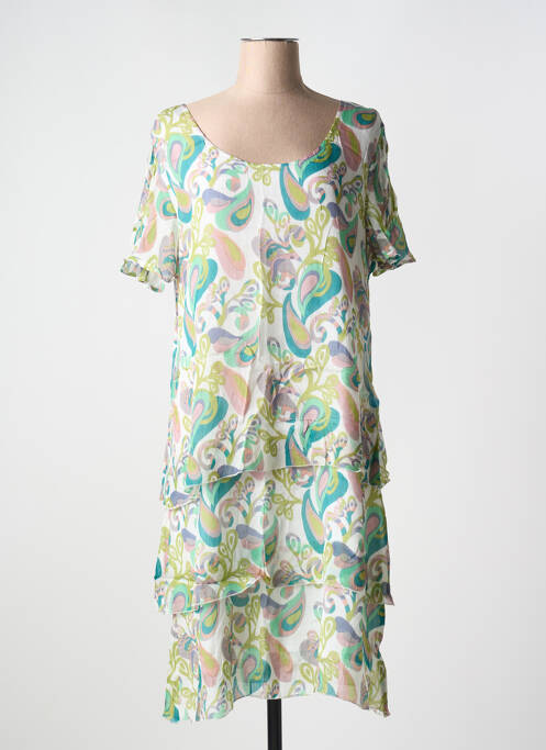 Robe mi-longue vert AGATHE & LOUISE pour femme