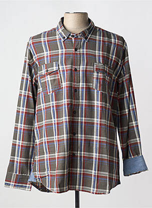 Chemise manches longues imprimé écossais gris BLACKS LEGEND homme