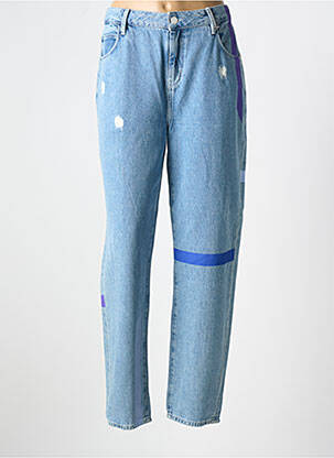 Jeans coupe droite effet usé délavé taille normale bleu LEE COOPER femme