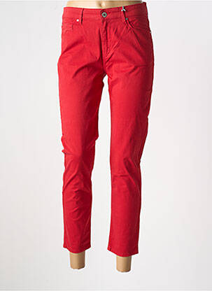 Pantalon 7/8 tissage popeline taille normale rouge LEE COOPER femme