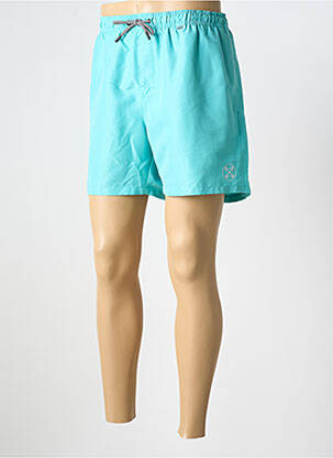 Short de bain effet matière satinée bleu OXBOW homme