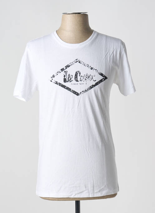 T-shirt coupe cintrée manches courtes blanc LEE COOPER homme