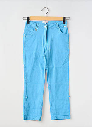 Pantacourt coupe droite taille normale bleu AGATHE & LOUISE femme
