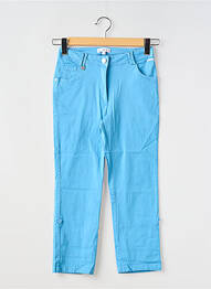 Pantacourt coupe droite taille normale bleu AGATHE & LOUISE femme
