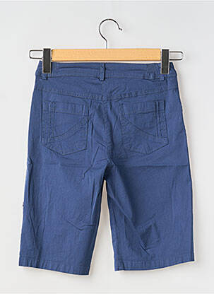Bermuda tissage popeline taille normale bleu AGATHE & LOUISE femme