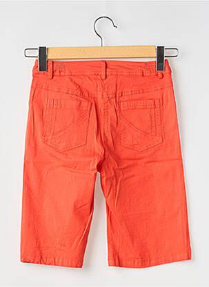 Bermuda tissage popeline taille normale orange AGATHE & LOUISE femme