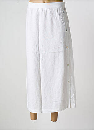 Jupe longue coupe droite blanc ÉTYMOLOGIE femme