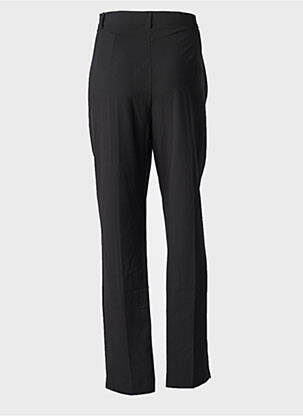 Pantalon droit stretch taille normale noir MODE DE PARIS femme