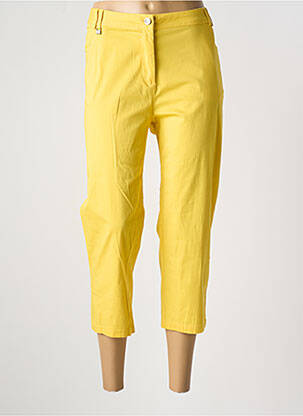 Pantacourt coupe droite taille normale jaune AGATHE & LOUISE femme
