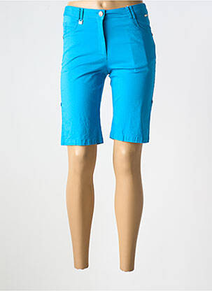 Bermuda taille élastique taille normale bleu AGATHE & LOUISE femme