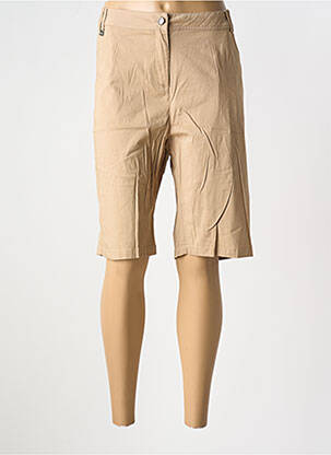 Bermuda taille élastique taille normale beige AGATHE & LOUISE femme