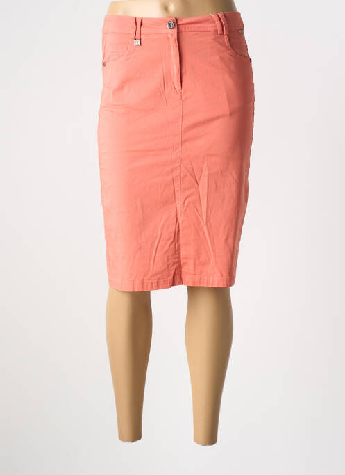 Jupe mi-longue orange AGATHE & LOUISE pour femme