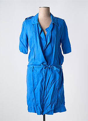 Robe mi-longue manches courtes manches courtes bleu COP COPINE femme