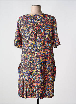 Robe courte coupe fluide manches courtes orange LILI & CAROLINE femme