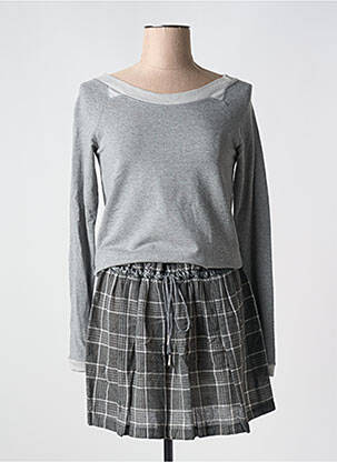 Robe mi-longue manches longues manches longues gris COP COPINE femme