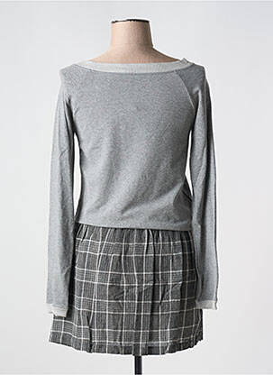 Robe mi-longue manches longues manches longues gris COP COPINE femme