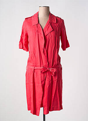 Robe mi-longue manches courtes manches courtes rouge COP COPINE femme