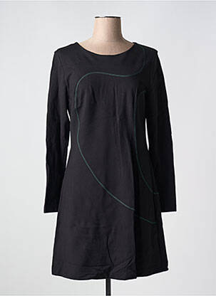 Robe mi-longue manches longues manches longues noir COP COPINE femme