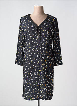 Robe courte manches longues manches longues noir LILI & CAROLINE femme