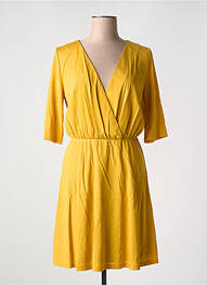 Robe mi-longue manches 3/4 manches 3/4 jaune FRANSA femme
