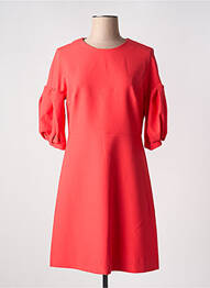 Robe mi-longue fermeture zippée au dos manches courtes rouge COP COPINE femme